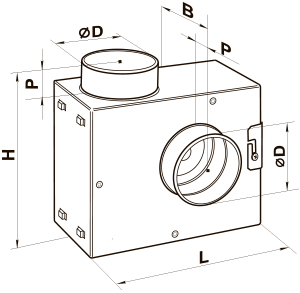 Вентс КСА 200-4Е - Размеры