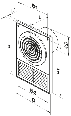 Вентс 125 Ф турбо - Размеры