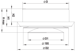 Вентс А 200 ПРФ - Размеры