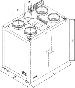 Вентс ВУТР 280 ВЭ ЕС А21 - Размеры