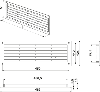 Вентс МВ 450 Р - Размеры