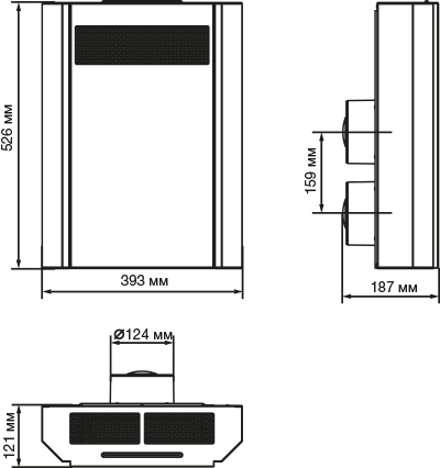 Вентс Микра 60 A4 - Размеры