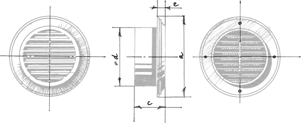 Вентс Decor 150s - Розміри