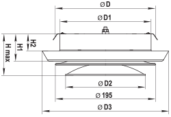 Вентс А 200 ПР - Размеры