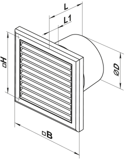 Вентс 125 К1 Л - Размеры