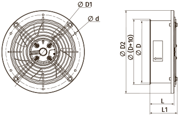 Вентс ОВК 200 C ЕС - Размеры