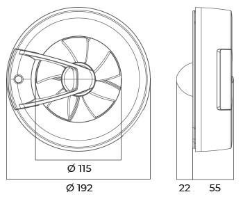 Вентс Арк белый - Размеры