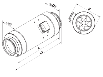 Вентс Буст-І 250 П - Размеры