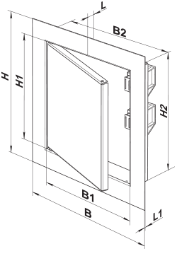 Вентс ДМЗ 555х555 - Размеры