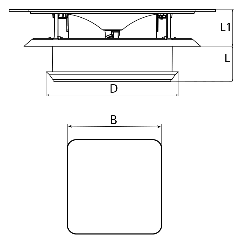 Вентс АП 125 РФ-С - Размеры