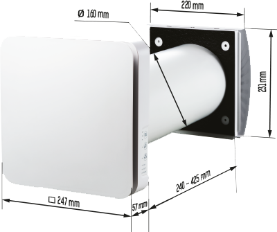 Вентс ТвинФрэш Атмо Wi-Fi - Размеры