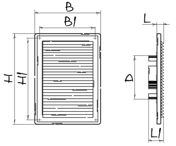 Вентс Decor 182x251/Vs - Розміри