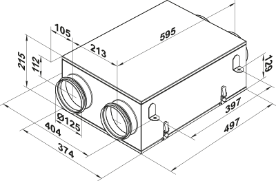 Вентс ВУЭ 100 П мини - Размеры