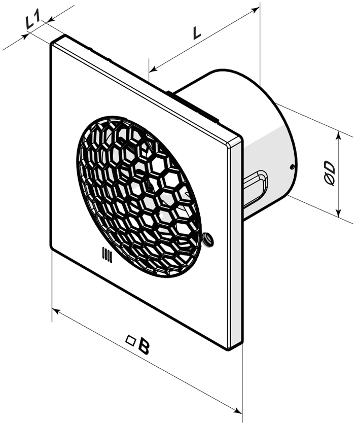 Вентс Квайт-С 100 ТН - Размеры