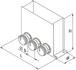 Вентс ФлексиВент 0821300х100/75х3 - Размеры