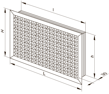 Вентс НД 650х350 - Размеры