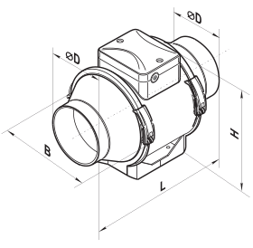 Вентс ТТ ПРО 100 У1 - Размеры