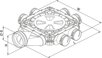 Вентс ФлексиВент 1051125/90х6 - Размеры