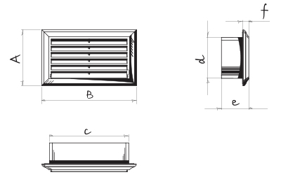 Вентс Decor 86x230/220x55 - Розміри