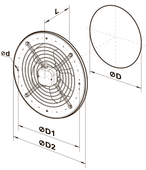 Вентс ОВК 4Д 630 - Размеры