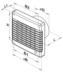 Вентс 100 М1 ТР - Размеры
