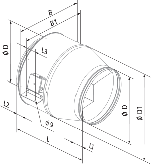 Вентс Centro-M EC 355 - Розміри