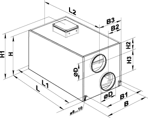 Вентс ВУТ 350 ЭГ - Размеры