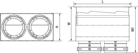 Вентс ФлексиВент 0832234х70/90х2 - Размеры