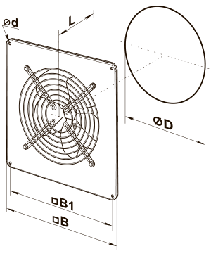 Вентс ОВ1 200 - Размеры