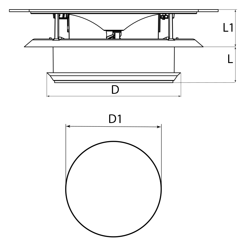 Вентс АП 125 РФ-О - Размеры