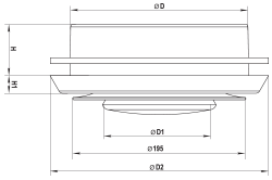Вентс А 200 ВРФ - Размеры