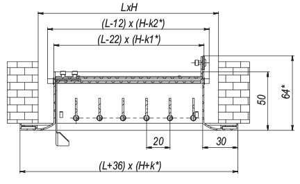 Вентс ОРВ 400x500 Р1 - Размеры