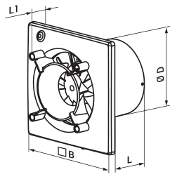Вентс 100 Эйс Т К Л - Размеры