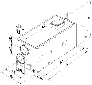 Вентс ВУТ 1500 ВГ-4 Л - Размеры