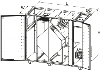 Вентс AirVENTS CFV 1200 - Размеры