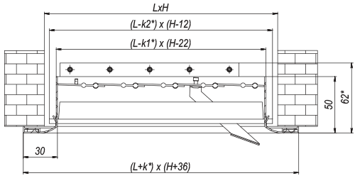 Вентс ОРГ 450x500 Р1 - Размеры