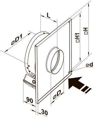 Вентс ВЦС-ПН 315 - Размеры