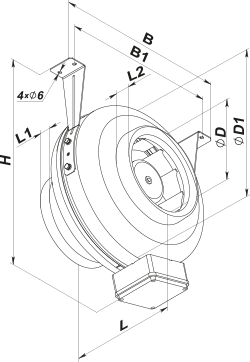Вентс ВКМ 200 ЕС Е - Размеры