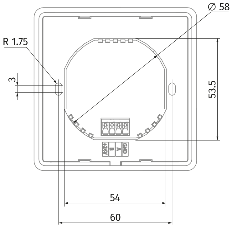 Вентс KV1 ТвинФреш Изи - Размеры