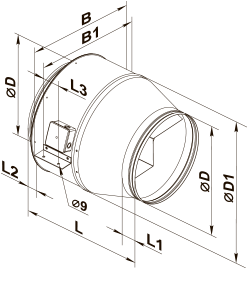 Вентс ВКМ 400 ЕС - Размеры