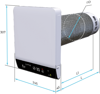 Вентс Breezy Eco 160 L07 - Размеры