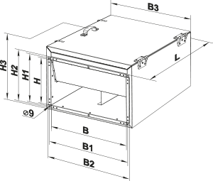 Вентс ВКПФИ 6Д 1000x500 - Размеры