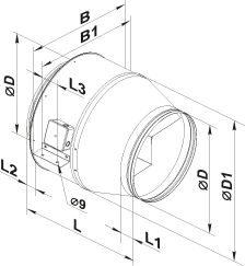Вентс ВКМ 450 - Размеры