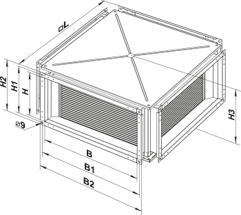 Вентс ПР 1000х500 - Размеры